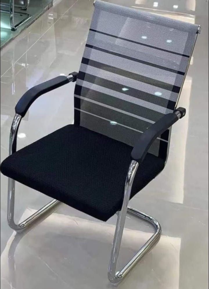 SS steel frame net cushion visitors chair